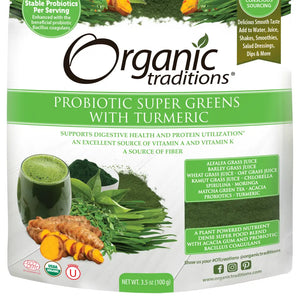 Organic Traditions Supergreens with Turmeric and Probiotics