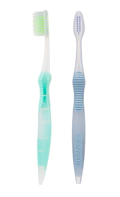 SoFresh Flossing Toothbrush - Slim Ergonomic Handle Grip